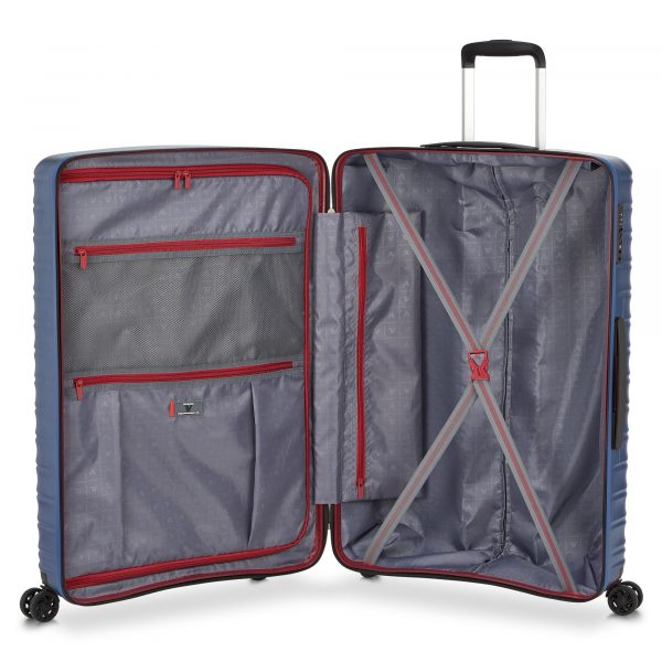 Trolley Grande Policarbonato 4 Ruote Roncato Wave Blu - immagine 2