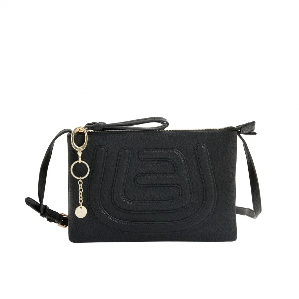 Borsa Borsello Donna La Fille des Fleurs Emma Cervo Line Nero