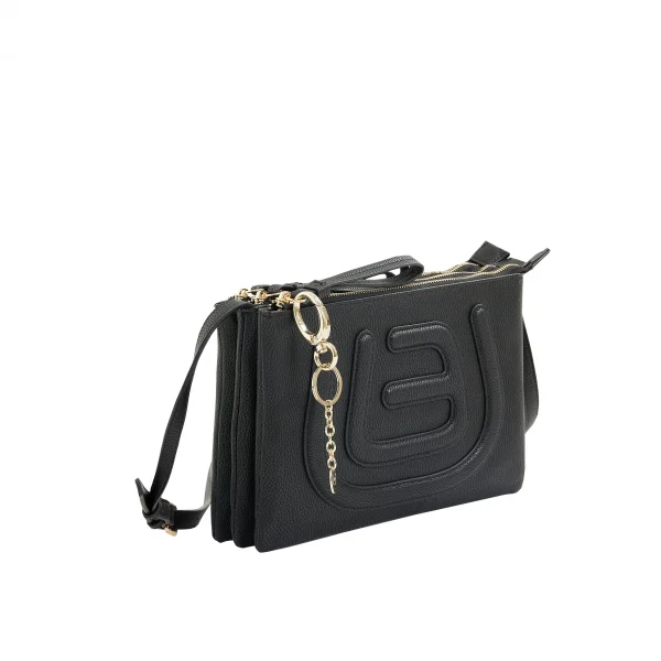 Borsa Borsello Donna La Fille des Fleurs Emma Cervo Line Nero - immagine 2