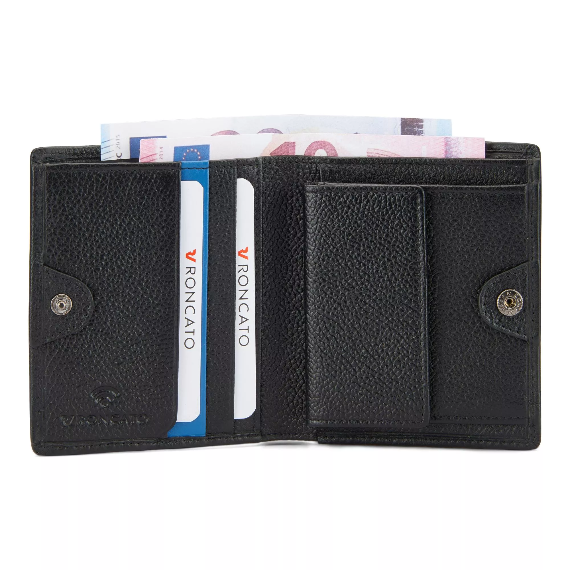 Portafoglio Uomo in Vera Pelle Roncato Trial Dlx Nero - immagine 2